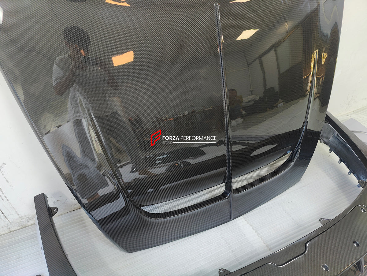 CARBON BODY KIT for BENTLEY FLYING SPUR 2020+ Set includes: Hood Front Grille Frame Front Lip Side Skirts Rear Diffuser Side Mirror Covers