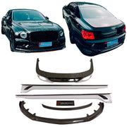 CARBON BODY KIT for BENTLEY FLYING SPUR 2020+

Set includes:
Hood Bonnet
Front Grille Frame
Front Lip
Side Skirts
Rear Diffuser
Side Mirror Covers
Material: Carbon Fiber

Note: Professional installation is required