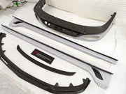 CARBON BODY KIT for BENTLEY FLYING SPUR 2020+

Set includes:
Hood Bonnet
Front Grille Frame
Front Lip
Side Skirts
Rear Diffuser
Side Mirror Covers
Material: Carbon Fiber

Note: Professional installation is required