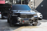 CARBON BODY KIT for BMW X5 G05 G18 2018 - 2023  Set includes:  Front Lip Front Air Vent Covers Side Mirror Covers Side Fender Air Vent Covers Roof Spoiler Rear Diffuser