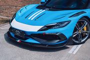 CARBON BODY KIT for FERRARI 296 GTB/GTS  Set includes: Front Lip Front Bumper Air Vent Covers Hood Panel Trim Fender Vents Side Skirts Side Air Vent Covers Engine Cover Rear Spoiler Rear Diffuser