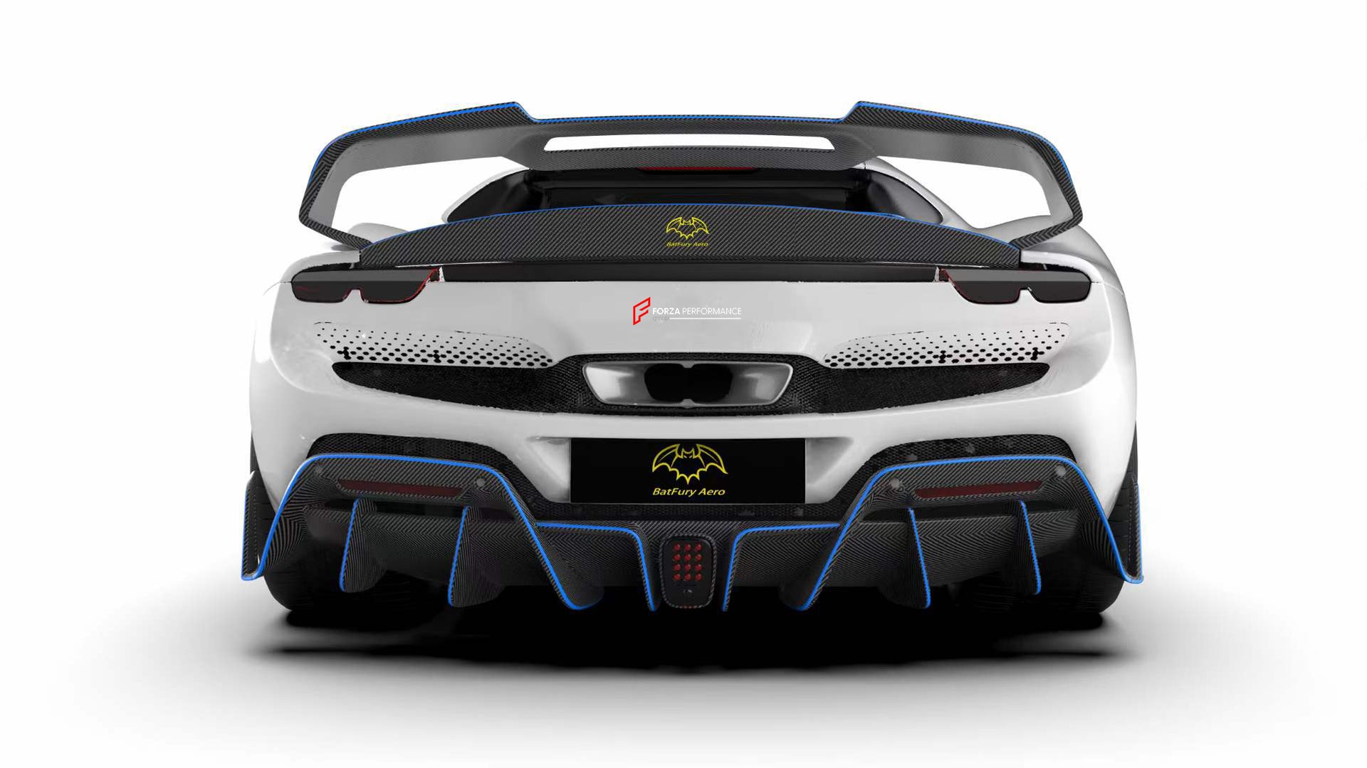CARBON BODY KIT for FERRARI 296 GTB/GTS  Set includes: Front Lip Front Bumper Air Vent Covers Hood Panel Trim Fender Vents Side Skirts Side Air Vent Covers Engine Cover Rear Spoiler Rear Diffuser