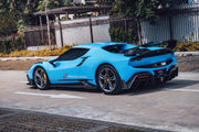 CARBON BODY KIT for FERRARI 296 GTB/GTS  Set includes: Front Lip Front Bumper Air Vent Covers Hood Panel Trim Fender Vents Side Skirts Side Air Vent Covers Engine Cover Rear Spoiler Rear Diffuser