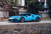 CARBON BODY KIT for FERRARI 296 GTB/GTS  Set includes: Front Lip Front Bumper Air Vent Covers Hood Panel Trim Fender Vents Side Skirts Side Air Vent Covers Engine Cover Rear Spoiler Rear Diffuser