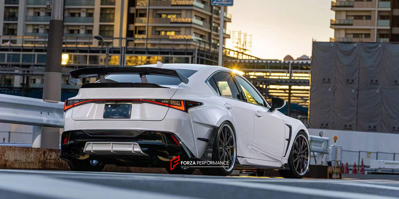 CARBON BODY KIT for LEXUS IS XE30 LCI 2020+  Set includes:  Front Lip Fender Flares Side Skirts Rear Diffuser Rear Spoiler