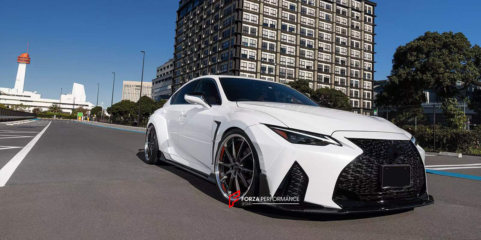 CARBON BODY KIT for LEXUS IS XE30 LCI 2020+  Set includes:  Front Lip Fender Flares Side Skirts Rear Diffuser Rear Spoiler