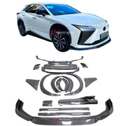CARBON BODY KIT for LEXUS RZ 300E 450E 2023+

Set includes:
Front Lip
Front Bumper Trims
Fender Flares
Side Skirts
Roof Spoiler
Rear Spoiler
Rear Bumper Trims
Rear Diffuser

Material: Carbon Fiber

NOTE: Professional installation is required

Payment ►
Visa
Mastercard
PayPal with a credit card (add 4.4% at checkout)
Payoneer
Cryptocurrency
Shipment ►
By express DHL/UPS/TNT/FedEx
To the local international airport
Special line by air
Special line by the sea
To Europe and the UK by train

Please let us know w