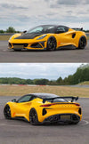 CARBON BODY KIT for LOTUS EMIRA  Set includes:  Front Lip Front Bumper Air Vent Covers Hood Side Skirts Rear Spoiler Rear Diffuser Rear Bumper Air Vent Covers