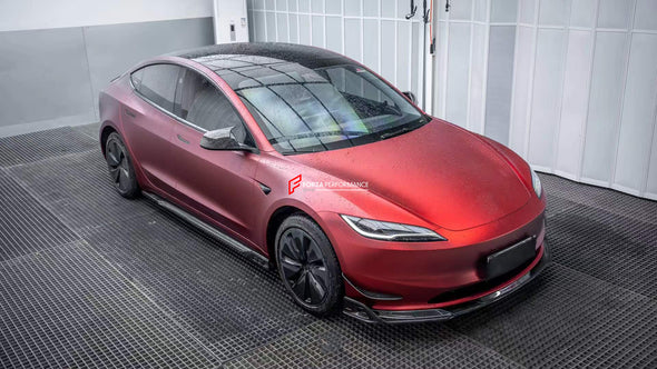 BODY KIT for TESLA MODEL 3 2023+    Set includes:  Front Lip Front Canards Side Skirts Rear Spoiler Rear Diffuser