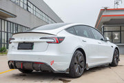 CARBON BODY KIT for TESLA MODEL 3  Set includes:  Hood Front Lip Side Skirts Rear Spoiler Rear Diffuser