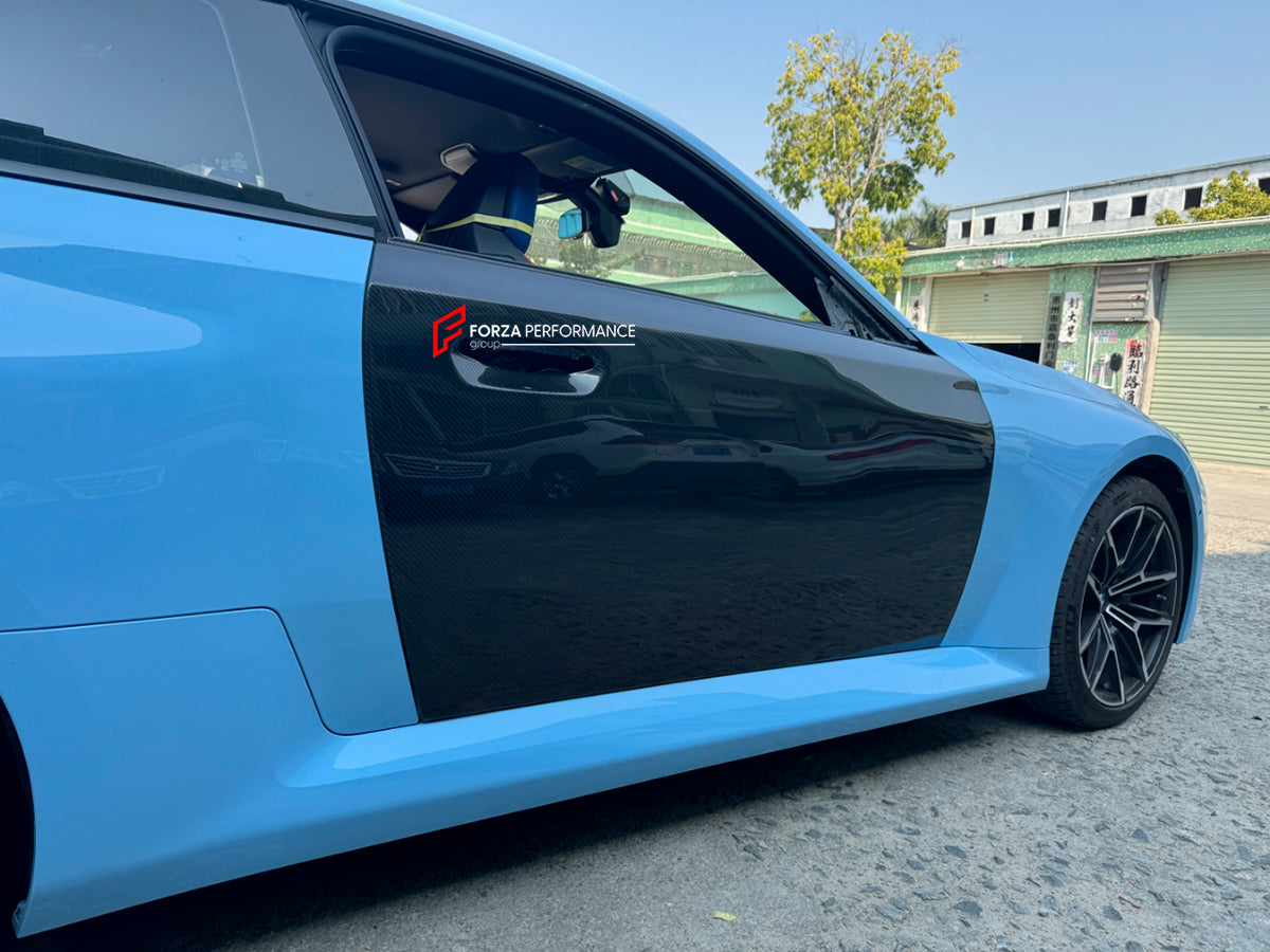 CARBON DOORS for BMW M2 G87 2023 - 2024 2 SERIES G42 M240i 2021 - 2024

Set includes:

Front Doors

Rear Doors

Material: Carbon Fiber

NOTE: Professional installation is required.