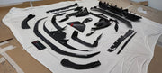CARBON FIBER BODY KIT for FERRARI F8 Tributo Paktechz Set includes: Front lip Side skirts Rear diffuser Rear wing spoiler Production time: 10 days Material: Real carbon fiber