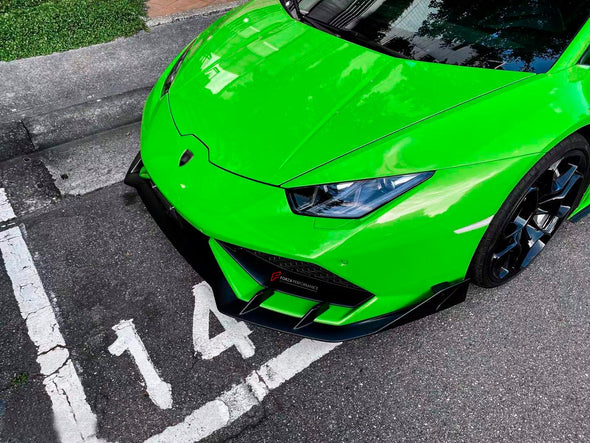 CARBON FRONT LIP FOR LAMBORGHINI HURACAN LP600 LP610 COUPE 2015-2019