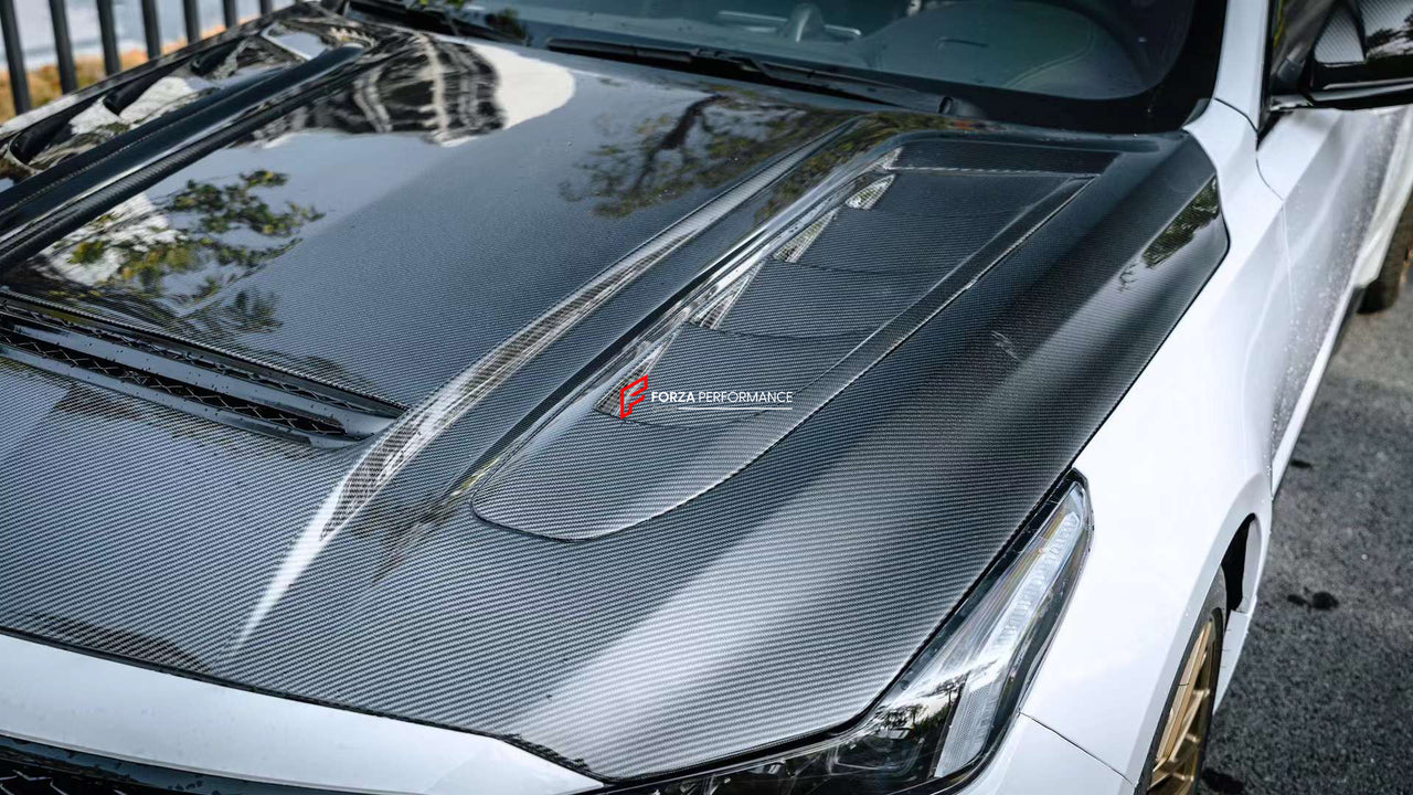 CARBON HOOD for CADILLAC CT5 2019+

Set includes:

Hood
Material: Carbon Fiber

Note: Professional installation is required.

Contact us for pricing