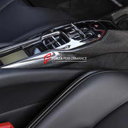 CARBON INTERIOR FRONT TUNNEL CENTER CONSOLE BOX for FERRARI 296 GTB/GTS   Set includes: Center Console Box