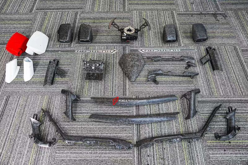 CARBON INTERIOR TRIM KIT COVERS for LAMBORGHINI HURACAN LP580 LP610 LP640 EVO 2014+