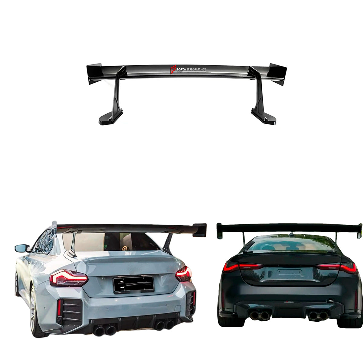 CARBON REAR GT WING SPOILER for BMW M2 G87 2023 - 2024 M3 G80 2020+ M4 G82 2021 - 2024

Set includes:

Rear Wing Spoiler

Material: Carbon Fiber

Note: Professional installation is required.