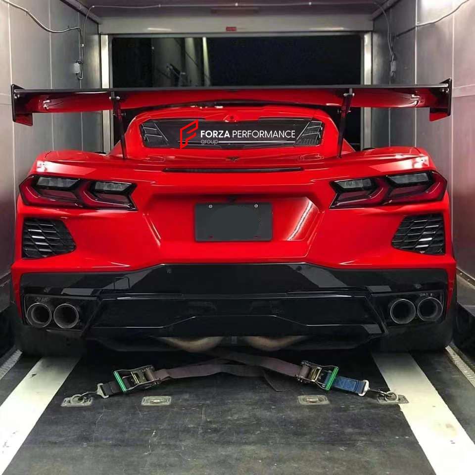 CARBON REAR SPOILER for CHEVROLET CORVETTE C8 2019+  Set includes:  Rear Spoiler