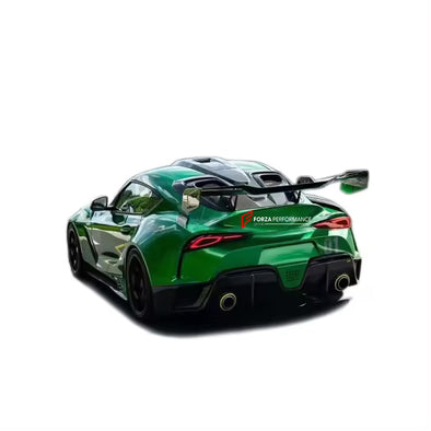 CARBON REAR WINDOW COVER AND SPOILER for TOYOTA GR SUPRA A90 A91 2019+  Set includes:  Rear Window Cover Rear Spoiler