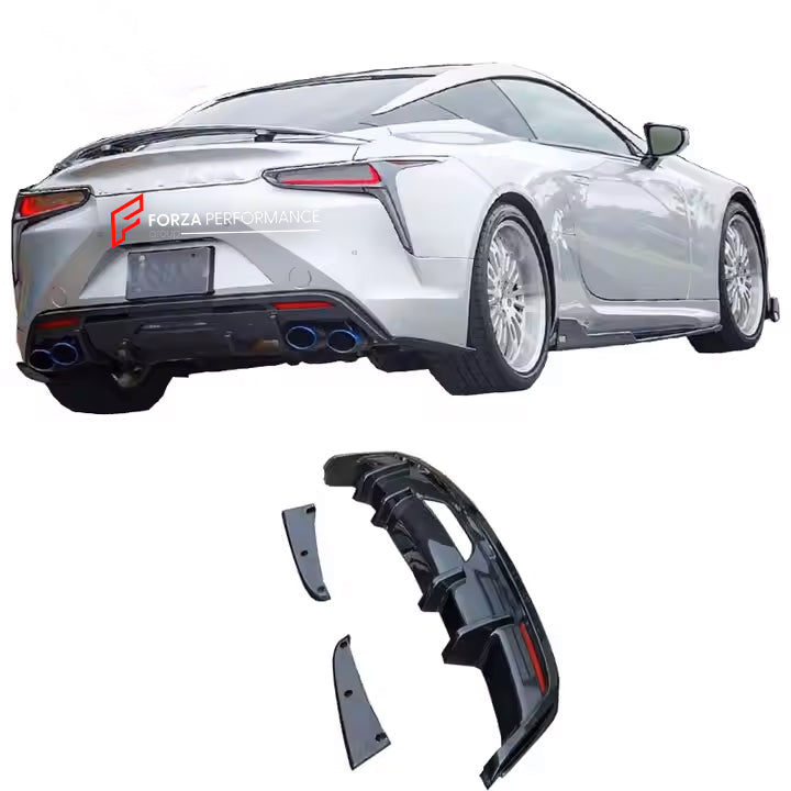 CARBON REAR DIFFUSER for LEXUS LC500 LC500H 2017 - 2019

Set includes:

Rear Diffuser&nbsp;

Material: Carbon Fiber

NOTE: Professional installation is required.