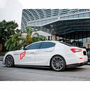 CARBON AERO KIT for MASERATI GHIBLI 2013 - 2020

Set includes:

Front Lip
Front Air Vent Covers
Side Skirts
Rear Diffuser&nbsp;
Rear Spoiler

Material: Carbon Fiber

NOTE: Professional installation is required.