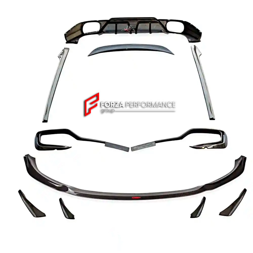 CARBON AERO KIT for MASERATI GHIBLI 2013 - 2020

Set includes:

Front Lip
Front Air Vent Covers
Side Skirts
Rear Diffuser&nbsp;
Rear Spoiler

Material: Carbon Fiber

NOTE: Professional installation is required.