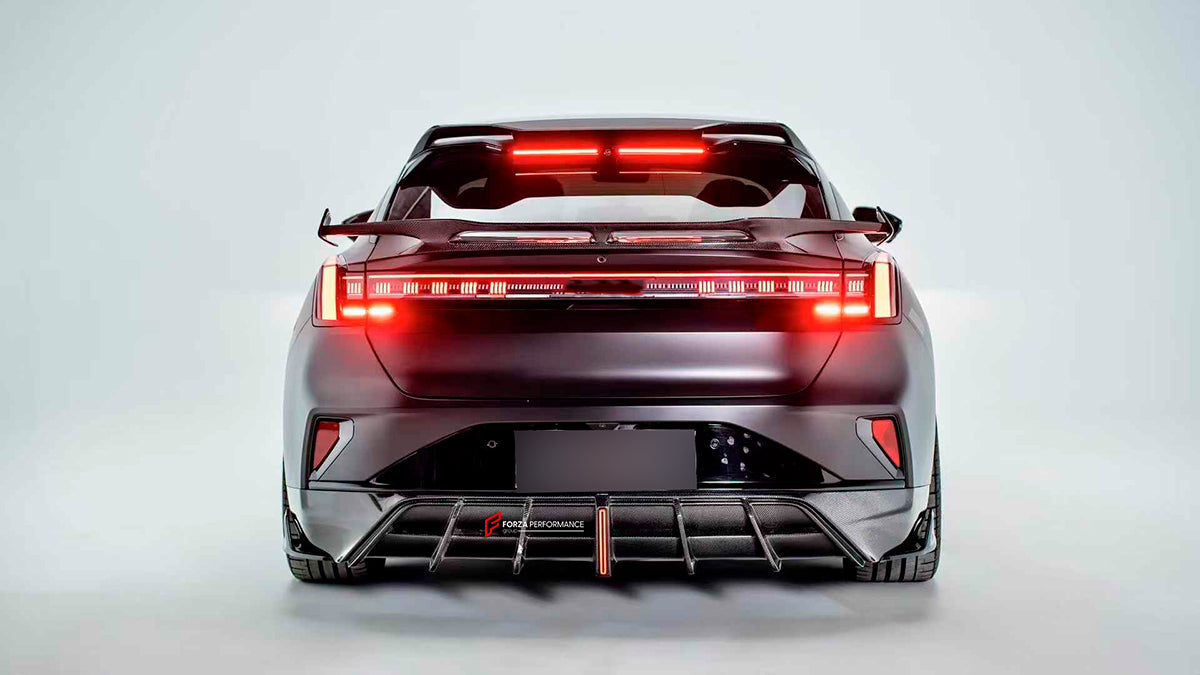 CARBON BODY KIT for ZEEKR 001 2021+

Set includes:
Front Lip
Front Bumper Trims
Side Skirts
Roof Spoiler
Rear Spoiler
Rear Diffuser&nbsp;

Material: Carbon fiber

Contact us for pricing

NOTE:

Professional installation is required