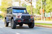 Body Kit includes:  Bullbar Roof LED DRL Bar Roof Rack Roof Ladder Side Fenders Side Skirts Spare Tire Cover Rear Middle Guard Material: Plastic  Lift Kit includes:  Big Brake Kit Portal Axels Springs 2 Front Outer Steering Knuckles 2 Heavy Duty Rear Axle Shafts Set of Axle Braces for Front & Rear Axles 4 ABS Sensors Mounting Bolts