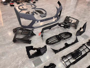 CONVERSION BODY KIT for BMW X6 G06 LCI 2023+ to X6M F96 LCI 2023+  Set includes:  Front Bumper Assembly Side Fender Flares Rear Bumper Assembly Exhaust Tips
