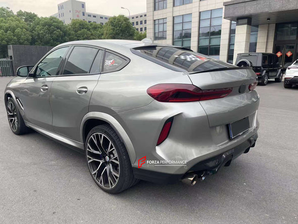 CONVERSION BODY KIT for BMW X6 G06 LCI 2023+ to X6M F96 LCI 2023+  Set includes:  Front Bumper Assembly Side Fender Flares Rear Bumper Assembly Exhaust Tips