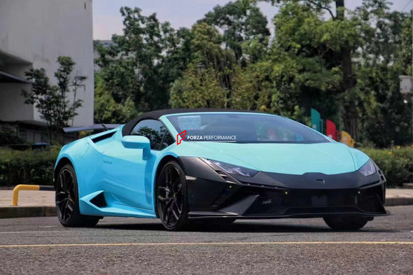 CONVERSION BODY KIT for LAMBORGHINI HURACAN LP580 LP610 2015+ to TECNICA

Set includes:
Front Bumper
Rear Bumper
Exhaust Tips (Stainless Steel)