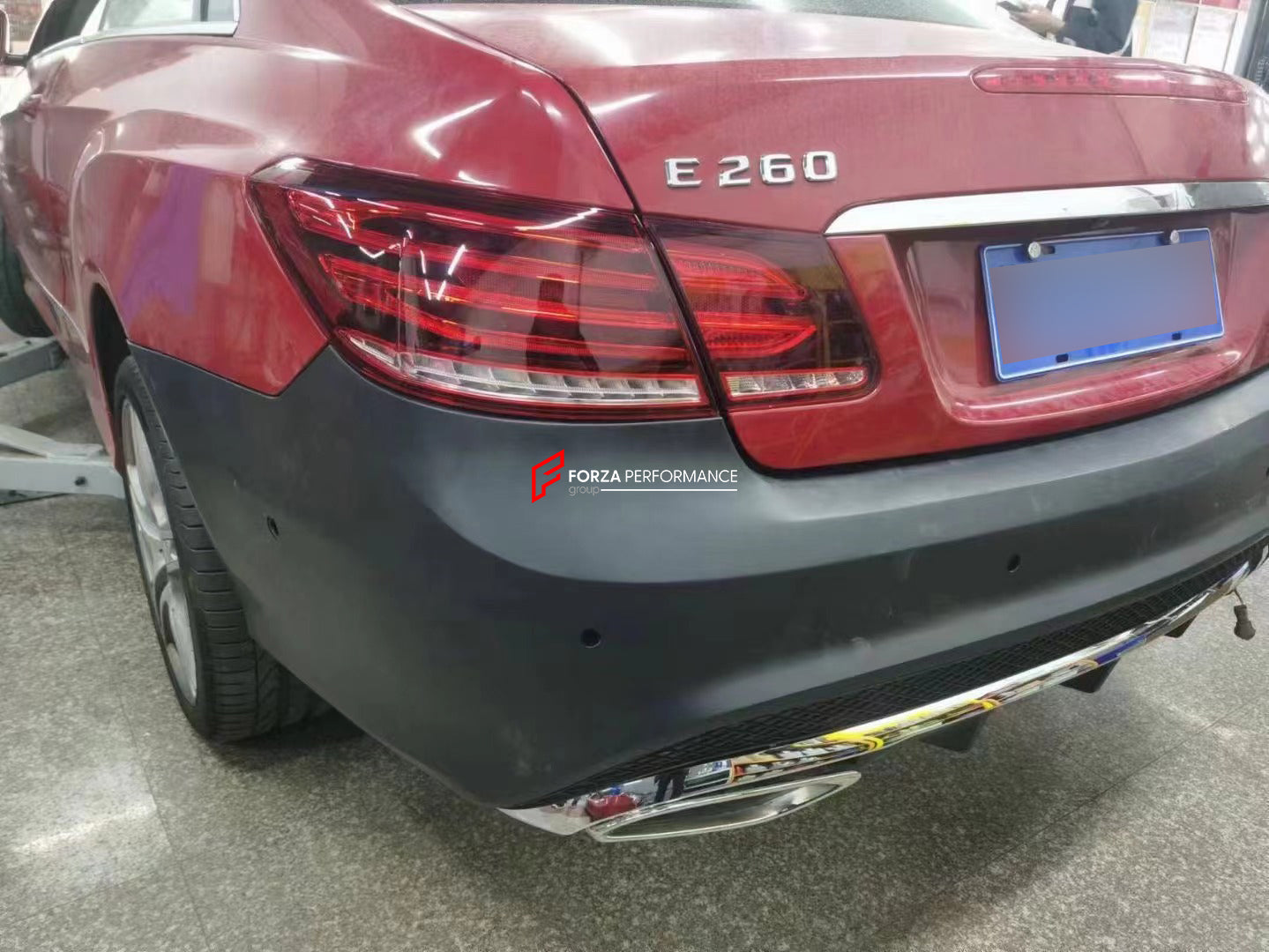 CONVERSION BODY KIT for MERCEDES-BENZ E-CLASS COUPE W207 2009 - 2016 to W207 FACELIFT  Set includes:  Front Bumper with Grille LED Headlights Rear Bumper LED Tail Lights