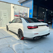 CONVERSION BODY KIT for MERCEDES-BENZ E-CLASS W212 2009 - 2013 to E63 AMG 2023  Set includes:  Front Bumper Front Grille Headlights Fender Flares Side Skirts Rear Bumper Tail Lights Trunk Exhaust Tips