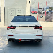 CONVERSION BODY KIT for MERCEDES-BENZ E-CLASS W212 2009 - 2013 to E63 AMG 2023  Set includes:  Front Bumper Front Grille Headlights Fender Flares Side Skirts Rear Bumper Tail Lights Trunk Exhaust Tips