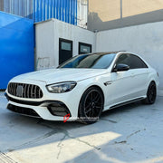 CONVERSION BODY KIT for MERCEDES-BENZ E-CLASS W212 2009 - 2013 to E63 AMG 2023  Set includes:  Front Bumper Front Grille Headlights Fender Flares Side Skirts Rear Bumper Tail Lights Trunk Exhaust Tips