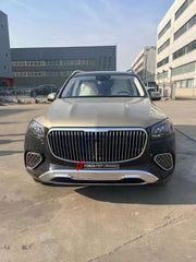 CONVERSION BODY KIT for MERCEDES-BENZ GLS X167 2020+ UPGRADE to GLS 600 MAYBACH 2024 FACELIFT

Set includes:

Front Bumper
Front Grille
Front Bumper Air Vents
Side Fenders
Rear Bumper

Material: Plastic

Note: Professional installation is required.