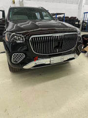 CONVERSION BODY KIT for MERCEDES-BENZ GLS X167 2020+ UPGRADE to GLS 600 MAYBACH 2024 FACELIFT

Set includes:

Front Bumper
Front Grille
Front Bumper Air Vents
Side Fenders
Rear Bumper

Material: Plastic

Note: Professional installation is required.