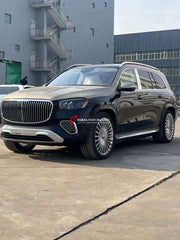 CONVERSION BODY KIT for MERCEDES-BENZ GLS X167 2020+ UPGRADE to GLS 600 MAYBACH 2024 FACELIFT

Set includes:

Front Bumper
Front Grille
Front Bumper Air Vents
Side Fenders
Rear Bumper

Material: Plastic

Note: Professional installation is required.