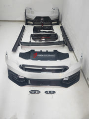 CONVERSION BODY KIT for NISSAN GT-R R35 2007 - 2016 | 2016 - 2023 to NISSAN GT-R R35 2024+  Set includes:  Front Bumper Headlights Front Fog Lights Side Skirts Rear Bumper Rear Trunk Rear Spoiler Tail Lights