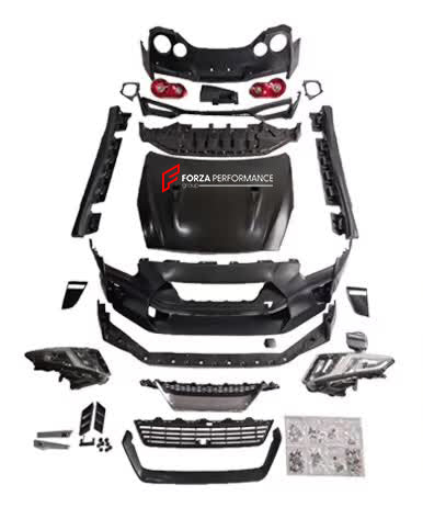 CONVERSION BODY KIT for NISSAN GT-R R35 2007 - 2016 to NISSAN GT-R R35 2016+  Set includes:  Hood Front Bumper Front Lip Headlights Side Skirts Rear Bumper Rear Diffuser Tail Lights