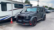 CONVERSION CARBON BODY KIT for MERCEDES-BENZ G-CLASS G63 W463 1990 - 2017 to W464 2018 - 2023

Set includes:

Plastic parts:

Front Bumper
Grille
Headlights
Headlight Covers
Turn Signal Lights
Hood
Fenders
Side Trims
Rear Bumper
Tail Lights

Dry Carbon parts:

Front Lip
Front Bumper Cover
Grille
Fender Flares
Hood
Tail Light Covers
Rear Spoiler
Roof Spoiler
Rear Diffuser
Exhaust Tips

NOTE: Professional installation is required.

Contact us for pricing.

Why “Contact Us for Pricing”?

We don’t display fixed