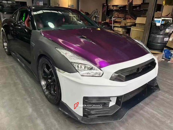 CONVERSION DRY CARBON BODY KIT for NISSAN GT-R R35 2007 - 2016 | 2016 - 2023 to NISSAN GT-R R35 2024+

Set includes:

Front Bumper
Headlights
Front Fog Lights
Side Skirts
Rear Bumper
Rear Trunk
Rear Spoiler
Tail Lights