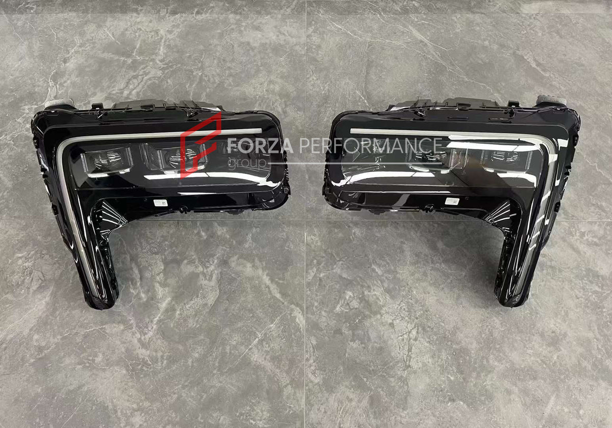 CONVERSION BODY KIT for ROLLS-ROYCE CULLINAN SERIES 1 2018 - 2025 UPGRADE to SERIES 2 FACELIFT 2025+

Set includes:

Front Bumper Assembly
Grille Frame
Front Grille
Headlights
Rear Bumper
Exhaust Tips
Material: Plastic

NOTE: Professional installation is required. When purchase inform us if you have night vision camera or not. Fender trimming is required. Headlights are available with or without AFS (Adaptive Front-lighting System) - the kit price depends on the headlights version.