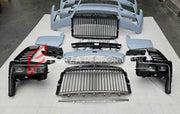 CONVERSION BODY KIT for ROLLS-ROYCE CULLINAN SERIES 1 2018 - 2025 UPGRADE to SERIES 2 FACELIFT 2025+

Set includes:

Front Bumper Assembly
Grille Frame
Front Grille
Headlights
Rear Bumper
Exhaust Tips
Material: Plastic

NOTE: Professional installation is required. When purchase inform us if you have night vision camera or not. Fender trimming is required. Headlights are available with or without AFS (Adaptive Front-lighting System) - the kit price depends on the headlights version.