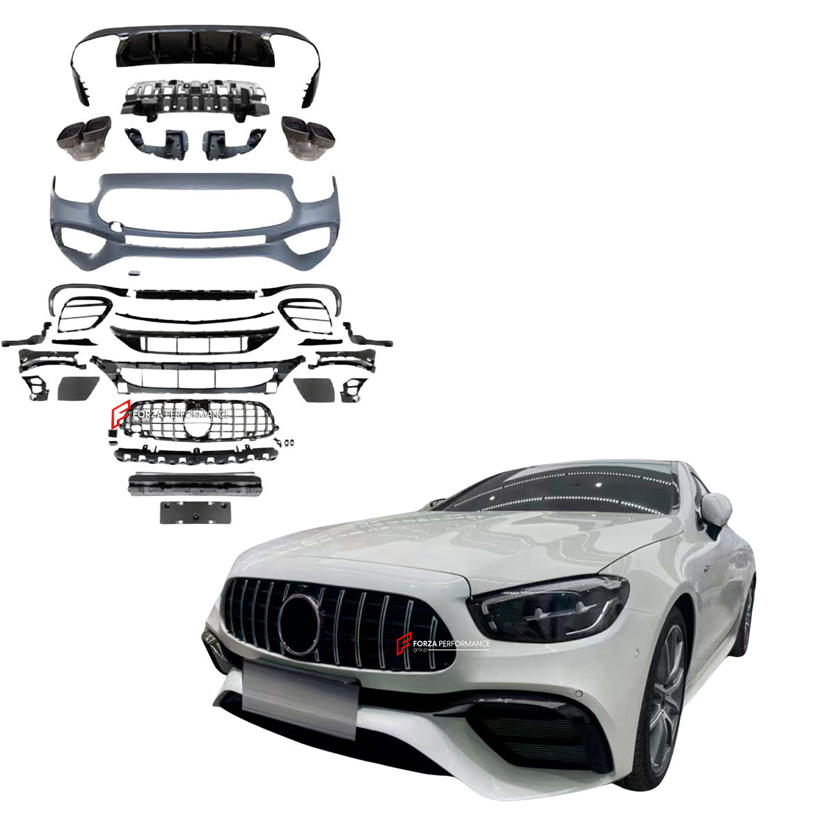 CONVERSION BODY KIT for MERCEDES-BENZ E-CLASS E200 E300 E400 C238 COUPE AMG LINE 2020+ to E63 COUPE