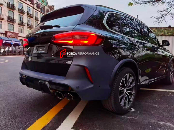 CONVERSION UPGRADE BODY KIT for BMW X5 G05 2018 - 2023 upgrade to BMW X5M F95 2019 - 2023

Set includes:

Front Bumper Assembly
Fender Flares
Side Skirts
Rear Bumper Assembly
Rear Diffuser
Exhaust Tips

Material: Plastic

Note: Professional installation is required