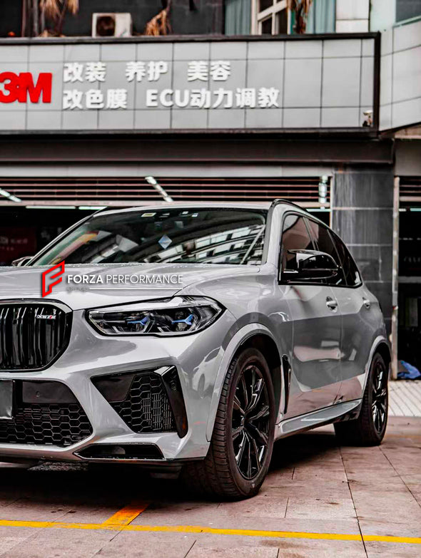 CONVERSION UPGRADE BODY KIT for BMW X5 G05 2018 - 2023 upgrade to BMW X5M F95 2019 - 2023

Set includes:

Front Bumper Assembly
Fender Flares
Side Skirts
Rear Bumper Assembly
Rear Diffuser
Exhaust Tips

Material: Plastic

Note: Professional installation is required
