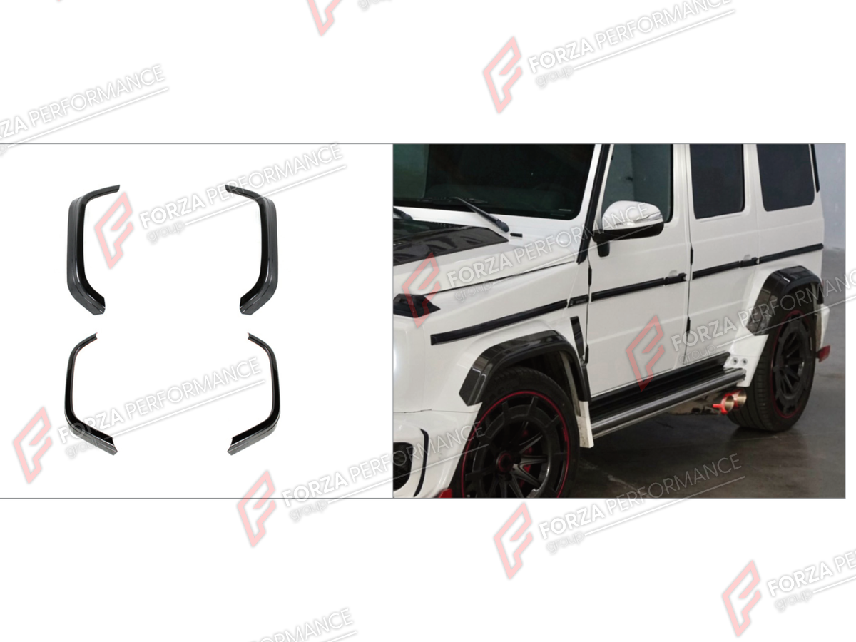 CONVERSION DRY CARBON FENDERS for MERCEDES-BENZ G-CLASS W463 2008 - 2018 UPGRADE to G-CLASS W464 2019 - 2024 FORZA PERFORMANCE custom fit R Style

Set includes:
Front Fenders
Rear Fenders

Material: Dry Carbon

NOTE: Professional installation is required.