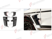 CONVERSION DRY CARBON FENDER TRIM COVERS for MERCEDES-BENZ G-CLASS W463 2008 - 2018 UPGRADE to G-CLASS W464 2019 - 2024

Set includes:
Front Fender Trim Covers
Rear Fender Trim Covers

Material: Dry Carbon

NOTE: Professional installation is required.