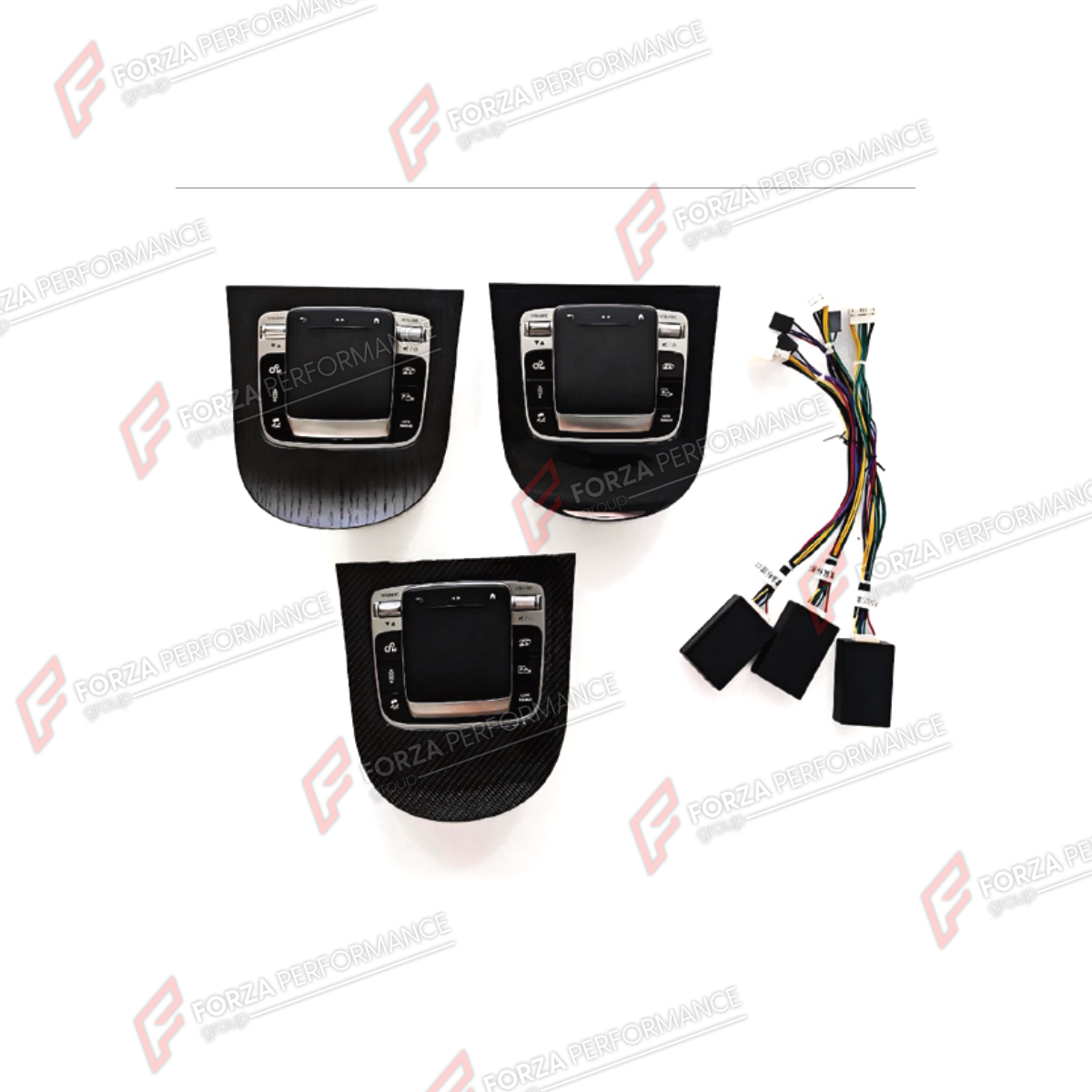 CONVERSION CENTRAL CONTROL TOUCH PAD WITH PANEL COVER for MERCEDES-BENZ G-CLASS W464 G63 G350 G350D G400D G500 G550 2019 - 2024 UPGRADE to G-CLASS W465 2025+

Set includes:
Central Control Touch Pad With Panel Cover

Material: Plastic

NOTE: Professional installation is required.